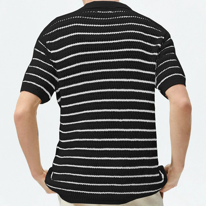 Striped Woolen Single Breasted Shirt
