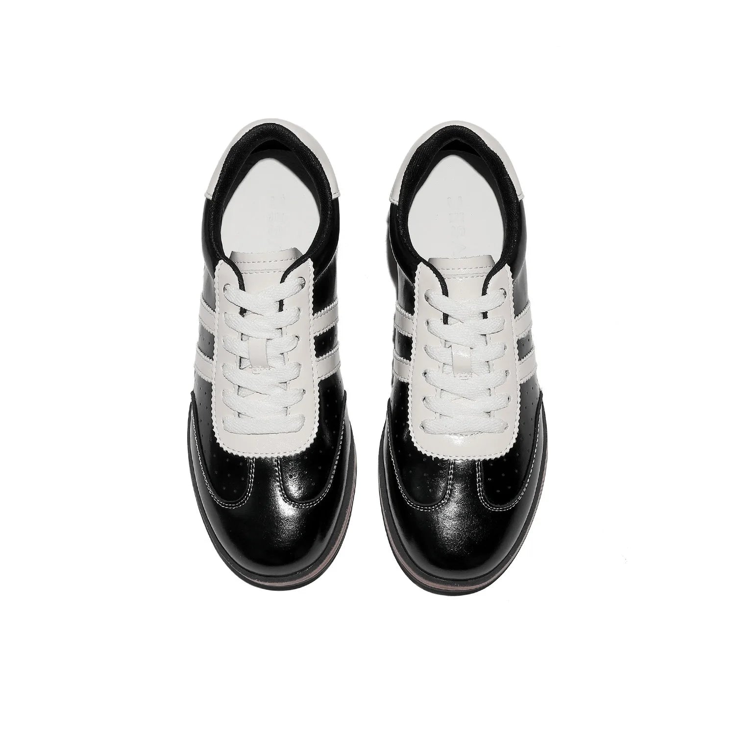 Shiny Leather Low-Top Sneakers