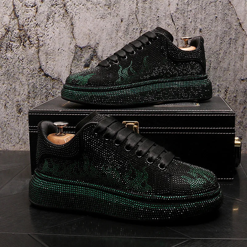 Full rhinestones Sparkling Men's Sneakers