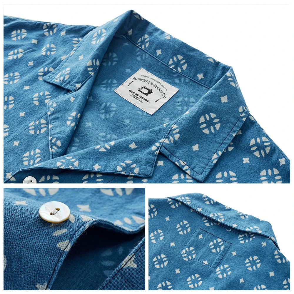 Blue Color Printed Pattern Shirt