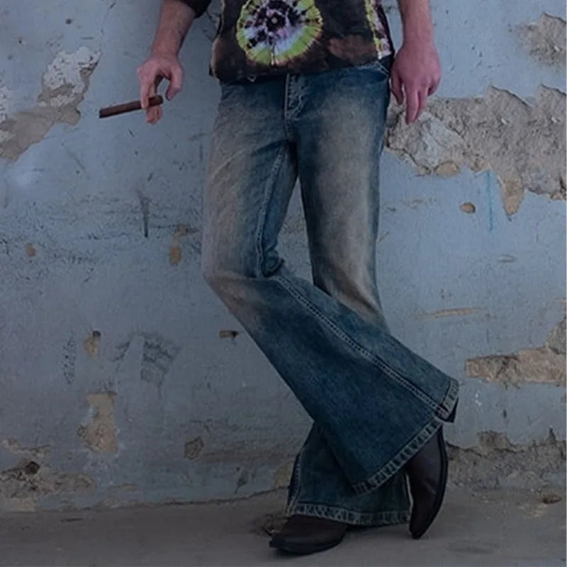 Two Tone Vintage Flare Jeans
