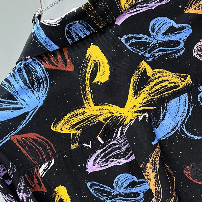 Graffiti Flower Lightweight Summer Shirt