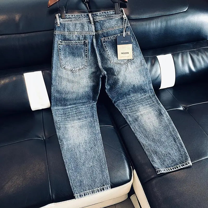 Patch Design Ripped Men's Jeans