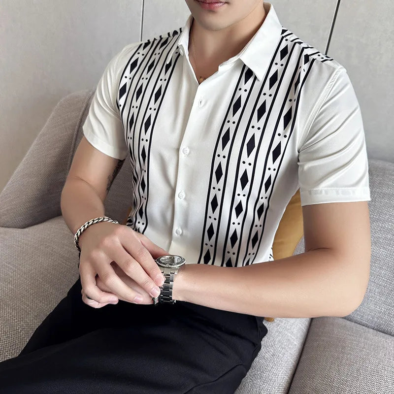 Fashion Striped Plaid Fit Shirt