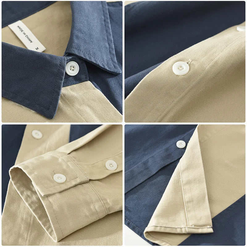 Casual Streetwear Color Block Shirt