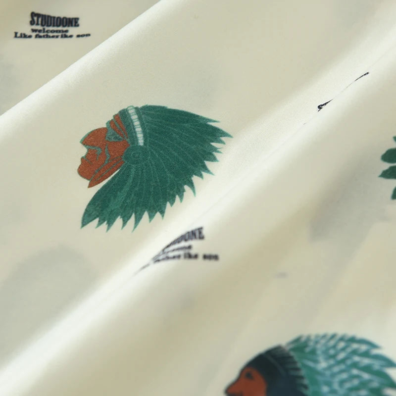 Indian Printed Long Sleeve Shirt