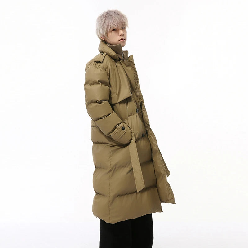 Double Button Zipper Men's Padded Coat