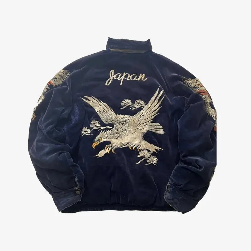 Japanese Dragon Eagle Embroidery Jacket
