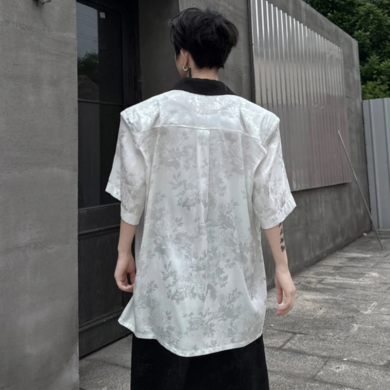 Chinese Style Embroidered Ribbon Shirt