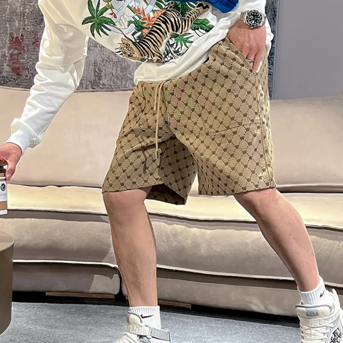 Geometric Print Pattern Casual Shorts