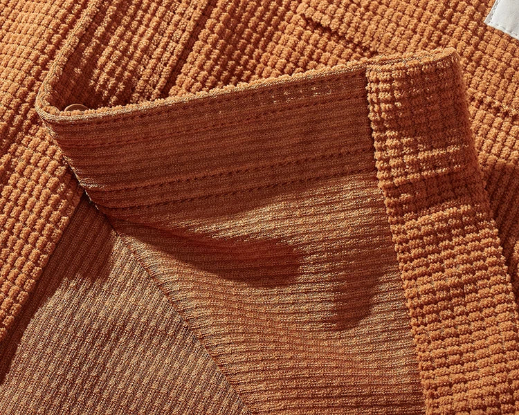 Japanese Retro Waffle Loose Shirt