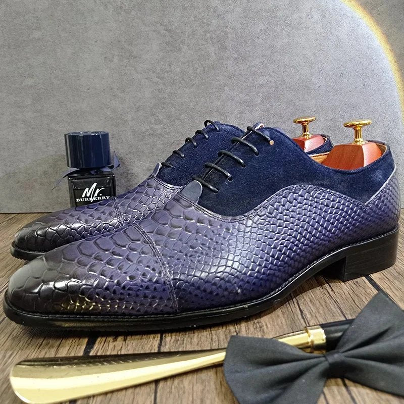 Formal Suede and Leather Oxfords Shoes