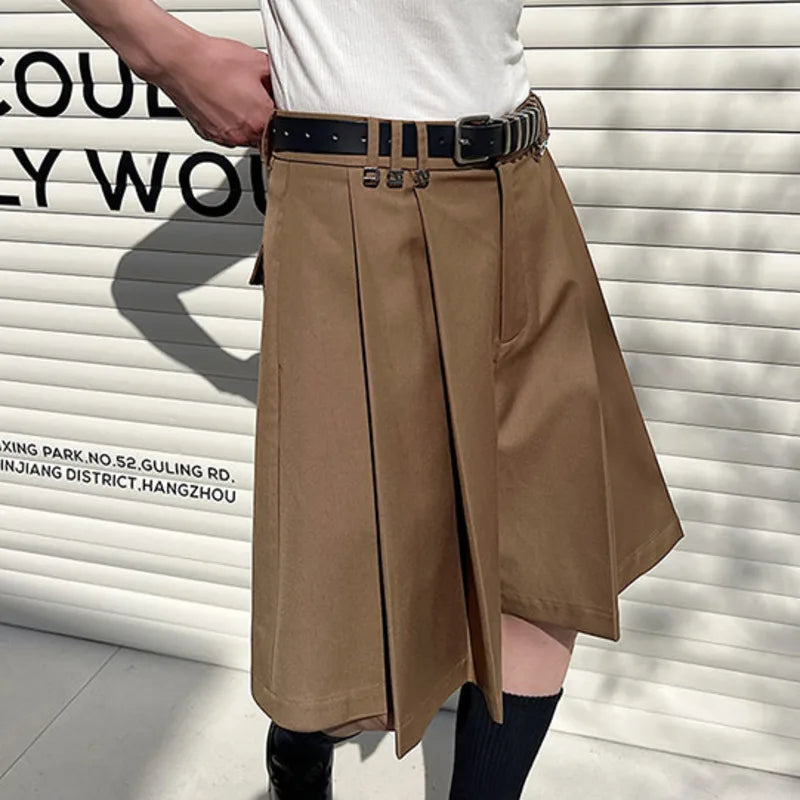 Trend Pleated Niche Design Streetwear Shorts