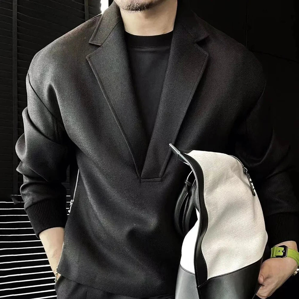 Casual Simple Double-Sided Zipper Sweater