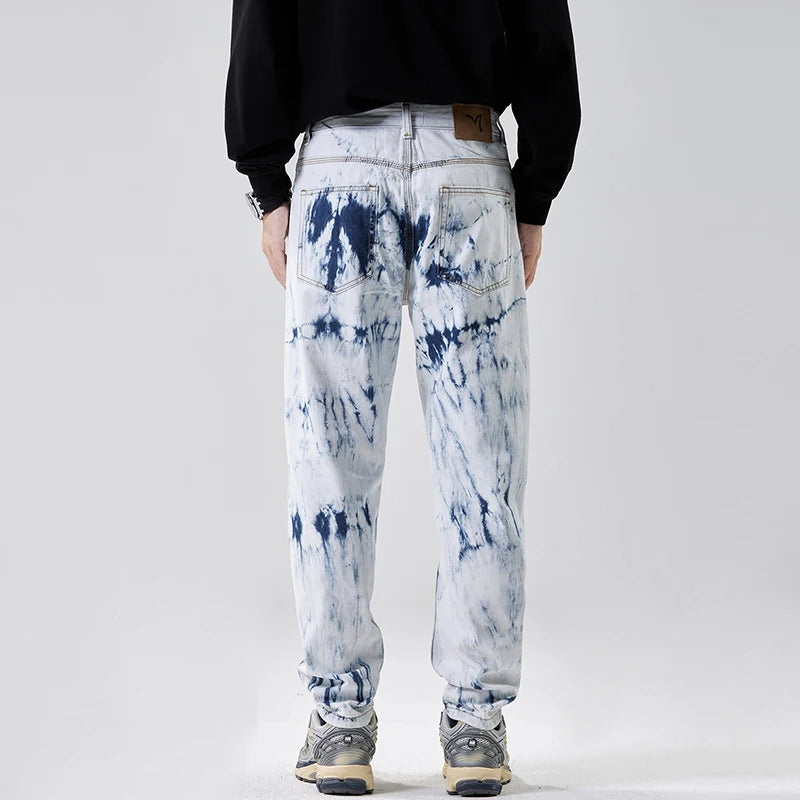Hole & Patch Loose Washed Denim Jeans