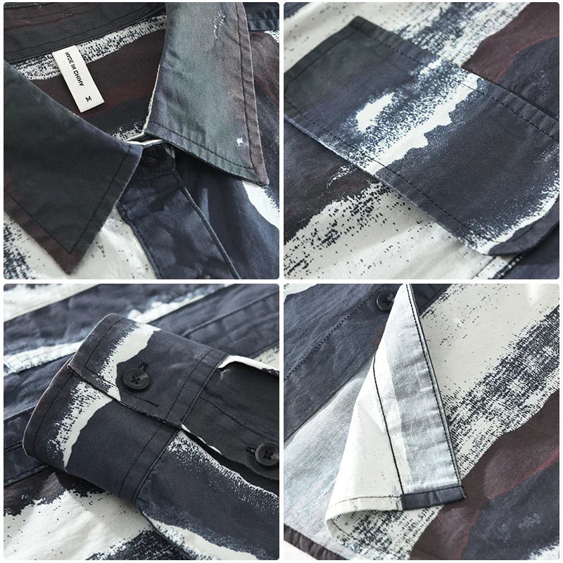 Abstract Color Printed Loose Shirt