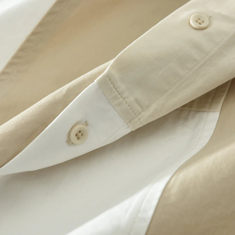 Patchwork Color Block Casual Shirt