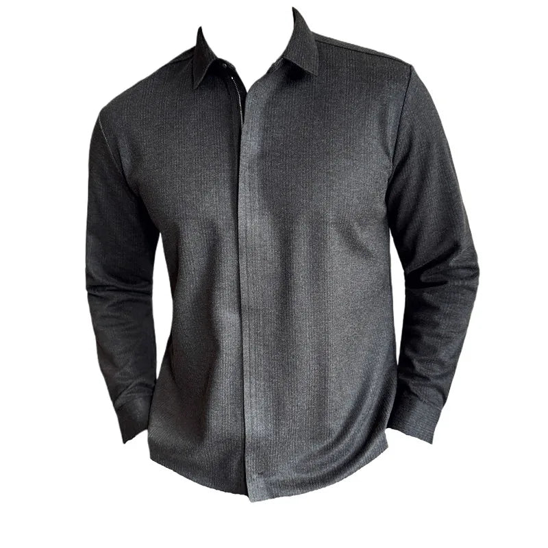 Thicken Woolen Fashion Zipper Shirt