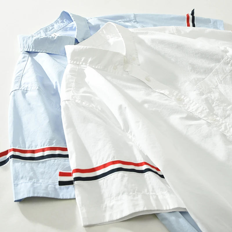 Lines On Sleeve Single Breasted Shirt