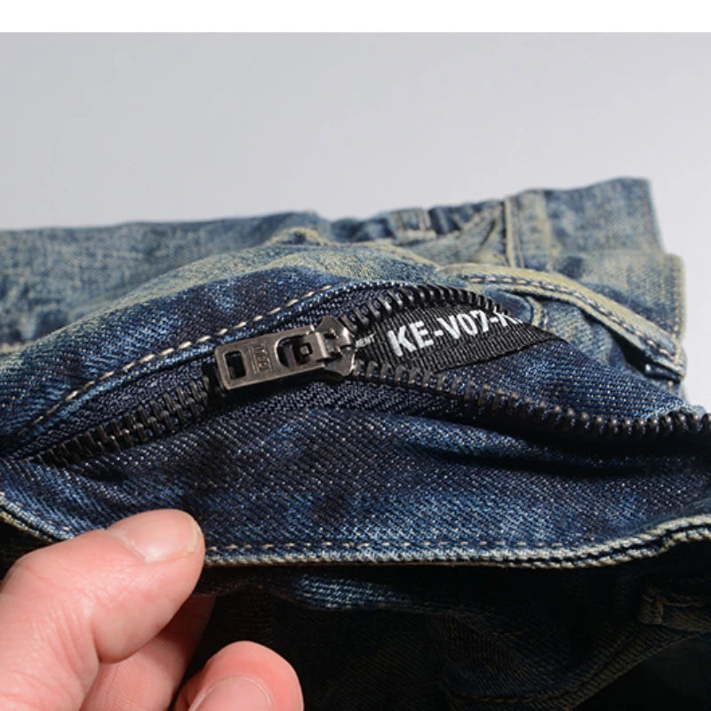 Retro Old Patch Regular Fit Jeans