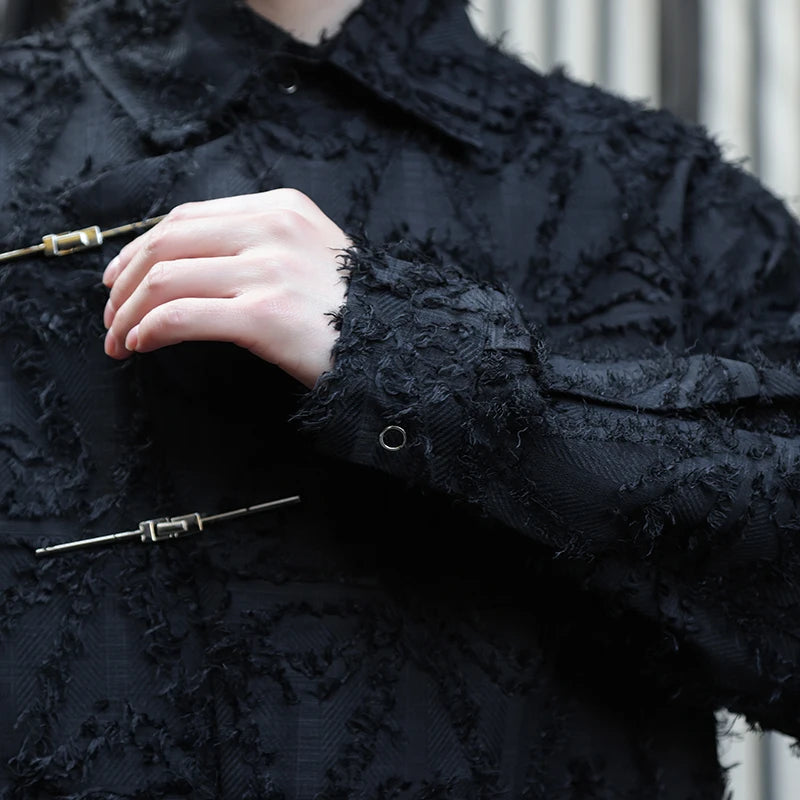 Chinese Fashion Metal Buckle Loose Shirt