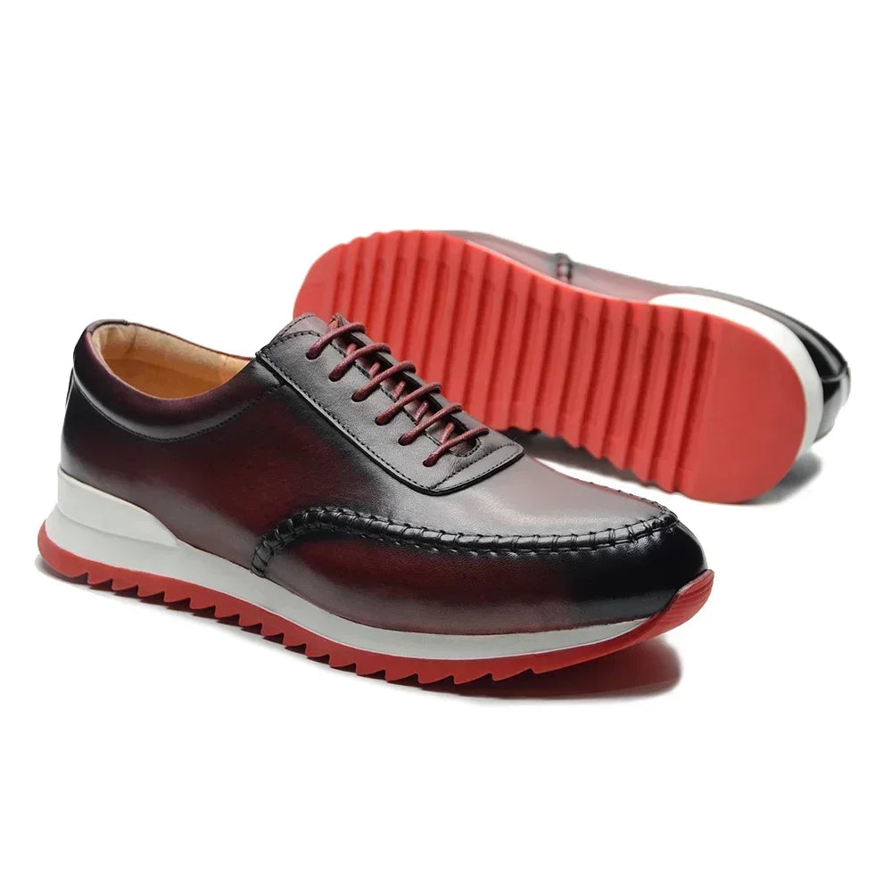 Red Sole Genuine Leather Men's Shoes