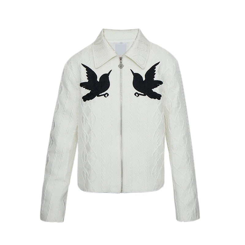 Vintage Y2K Jacquard Embroidery Jacket