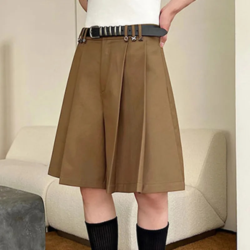 Trend Pleated Niche Design Streetwear Shorts