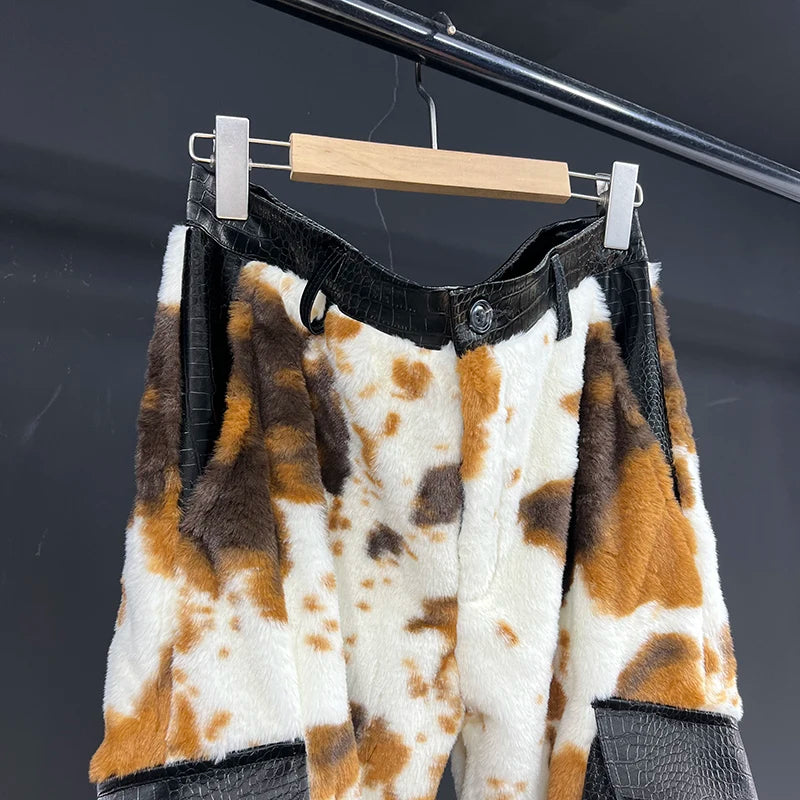 Multiple Big Pockets Patchwork Pants