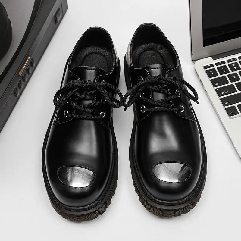 Men's Iron Steel Head Leather Shoes