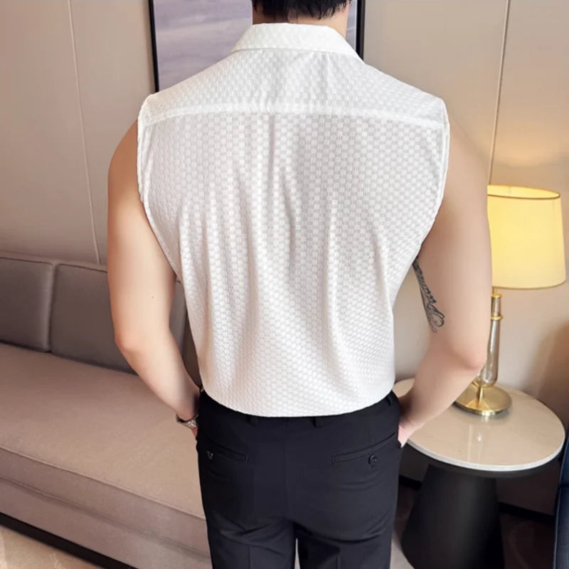 Ice Silk Waffle Breathable Vest