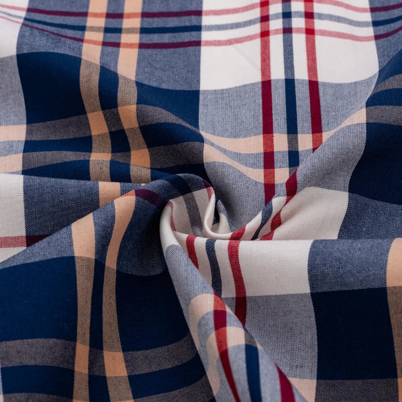 Plaid Pattern Long Sleeve Men Shirt