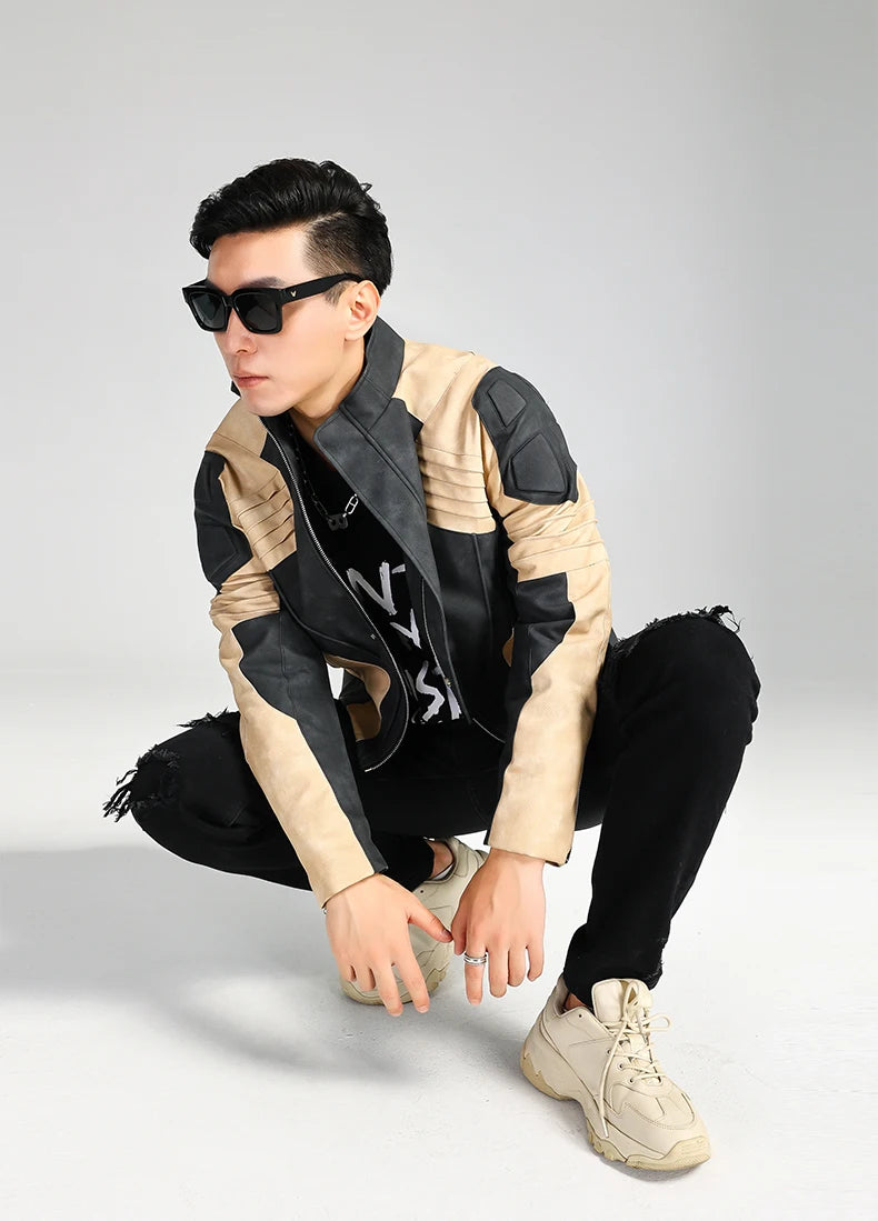 Motorcycle PU Leather Racer Jacket