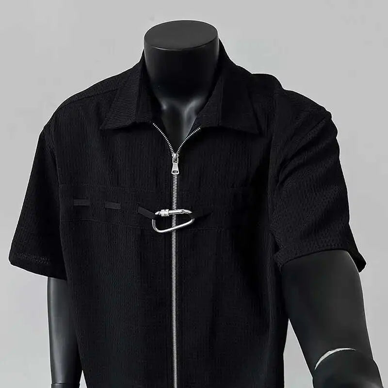 Solid Carabiner Screw Decor Shirt