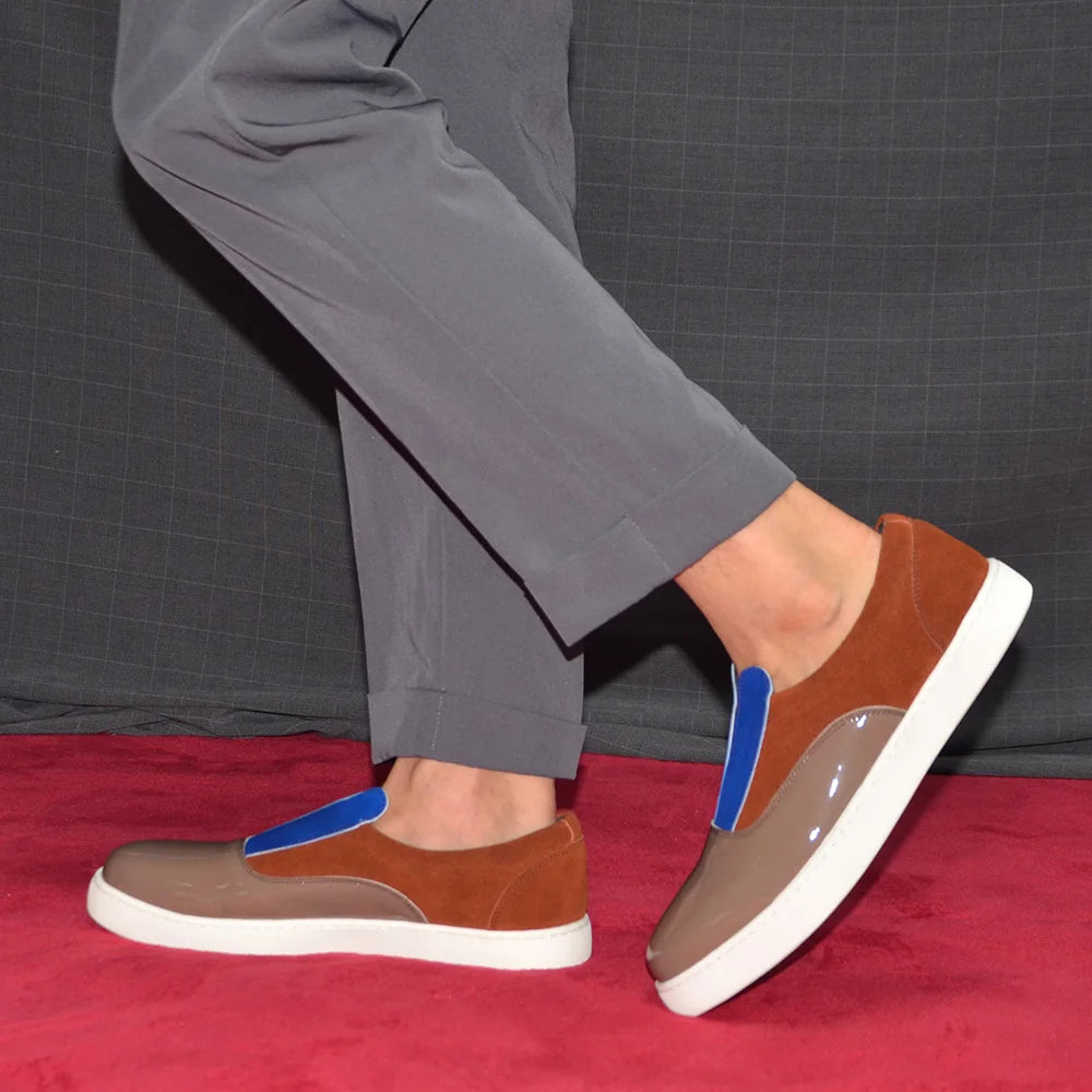 Fashion Colour Block Style Loafers