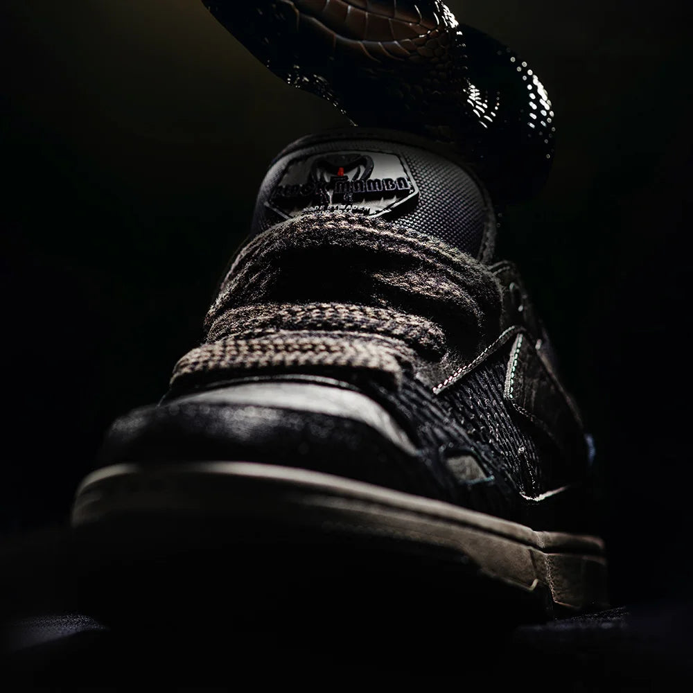 Black Mamba Low-Top Flat Sole Sneakers