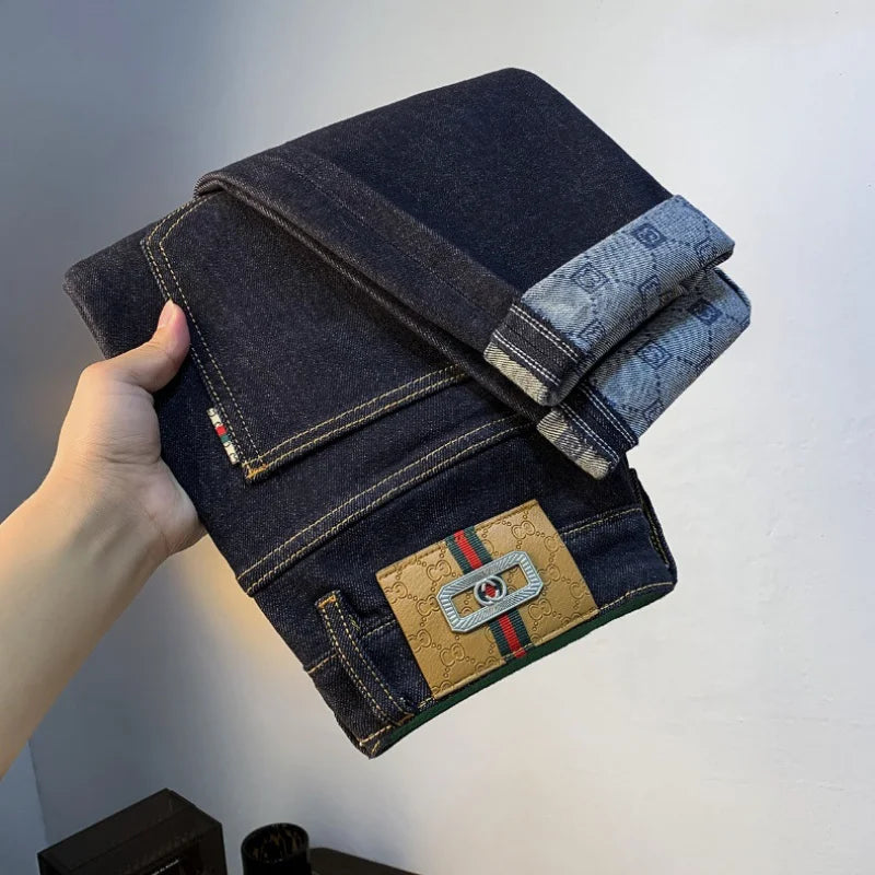 Street Style Geometric Straight Jeans