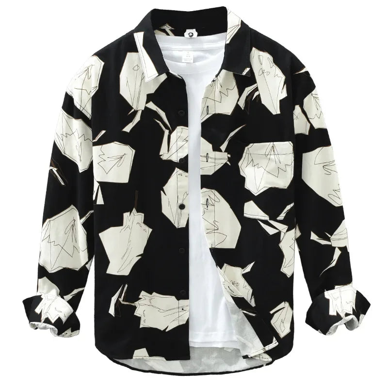 Black Color Print Patten Shirt