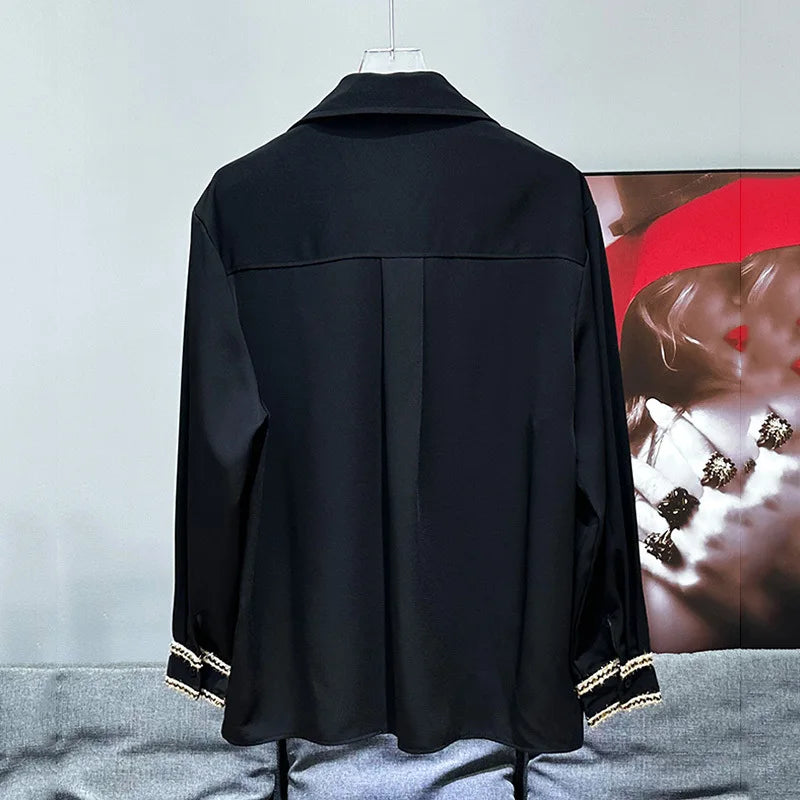 X Cross Patchwork Decor Shirt