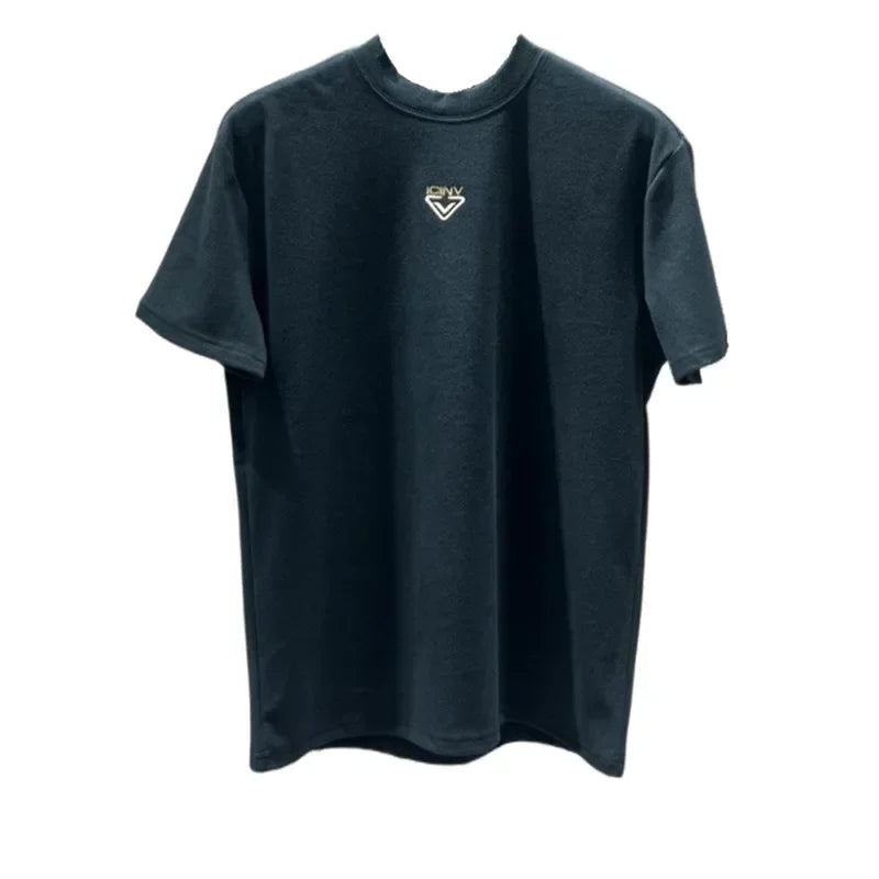 Mini Embroidery Round Neck Men's T-Shirt