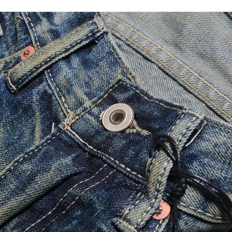 Retro Old Patch Regular Fit Jeans