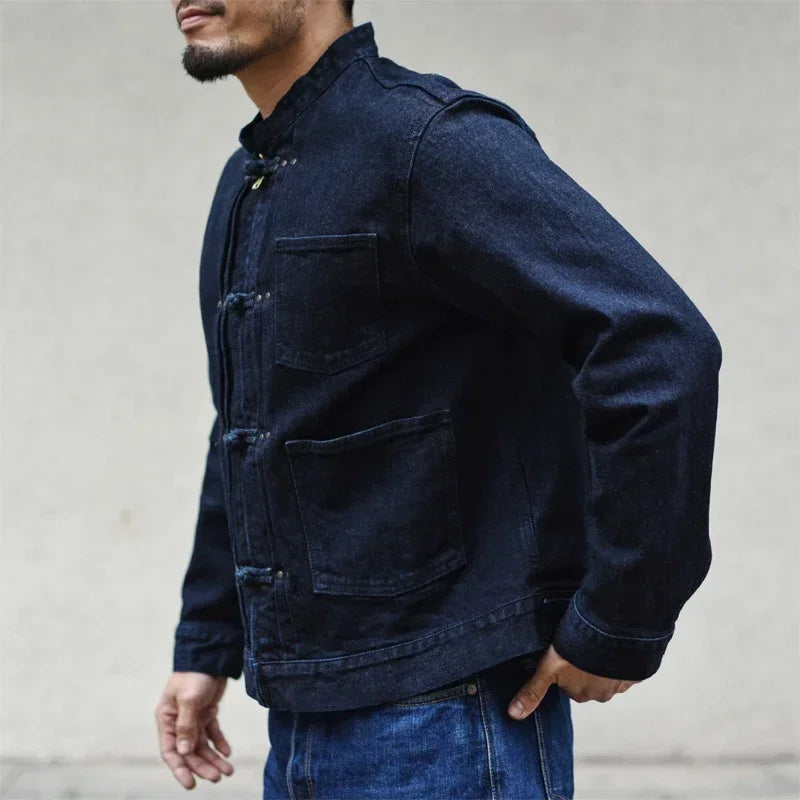Chinese Style Indigo Selvedge Jacket