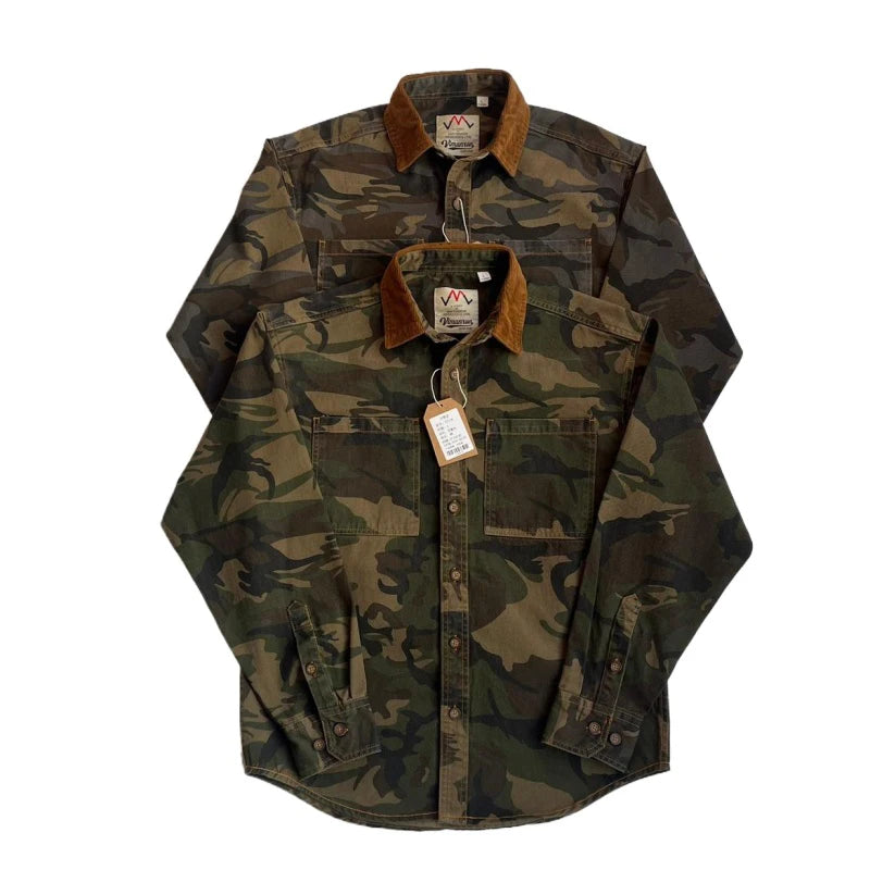 Camouflage Double Pockets Casual Shirt