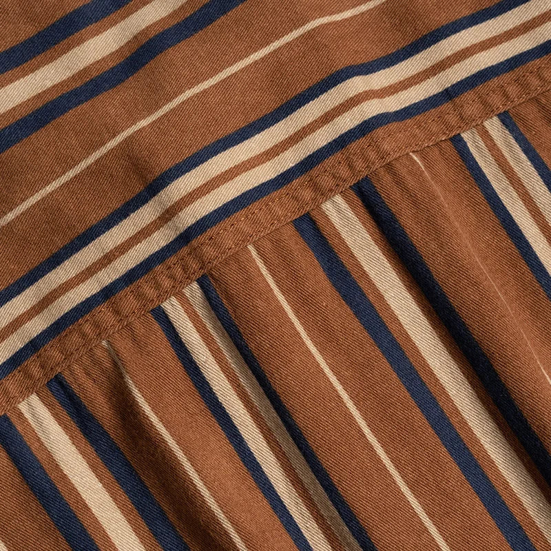 Vintage Vertical Striped Cotton Shirt