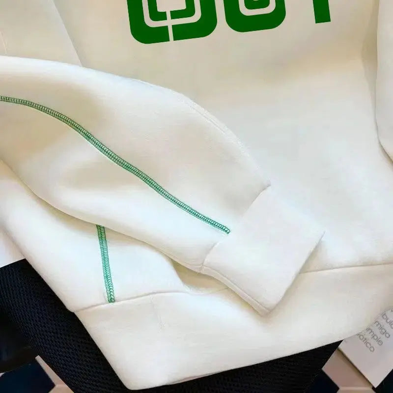 Neon Letter Printed O-Neck Sweater