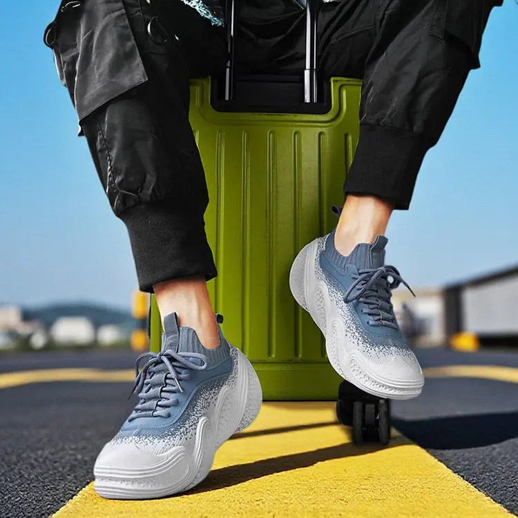 Modern Wave Knit Chunky Sneakers