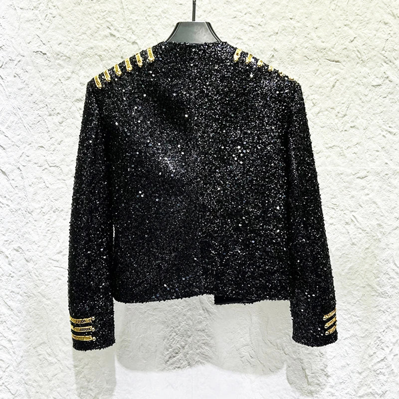 Embroidery Sequin Performance Blazer
