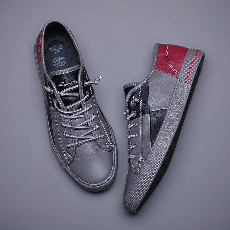 Low-Top Casual PU Leather Sneakers