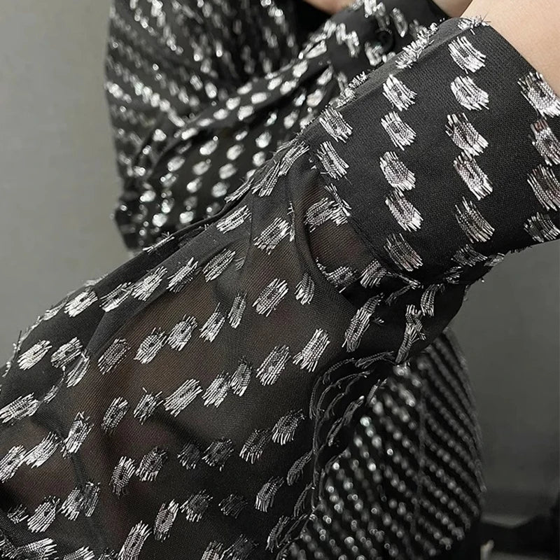 Abstract Geometric Pattern Party Shirt