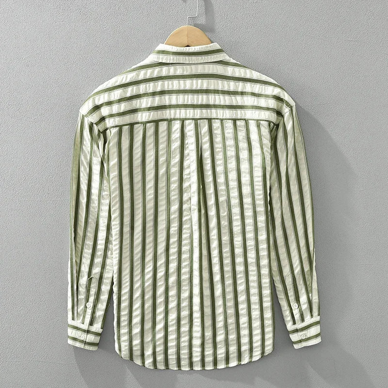 Loose Long Sleeve Striped Shirt
